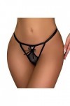 Dorjuli String pour femme en dentelle - Mini string sexy - Culotte taille moyenne - Sous-vêtements transparents - Sous-vêteme