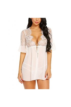 liaddkv Lingerie tendance pour femme, jeu de rôle, lingerie sexy pour femme, costume rouge à carreaux en dentelle, lingerie s