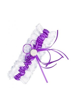 1 jarretière pour robe de mariée - Souple - Élastique - Sexy - Avec anneau de jambe - Fabriqué à la main - Pour mariage - Pou