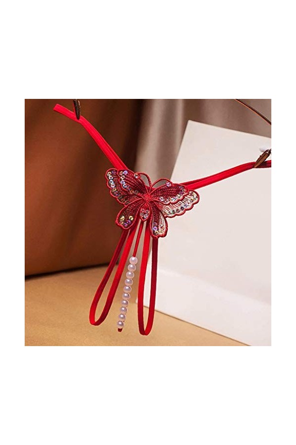 YpingLonk Pantalons Sexy Culottes Dames Dentelle Thong sous-vêtements Femmes Briefs Rangement pour Lingerie Red, One Size 