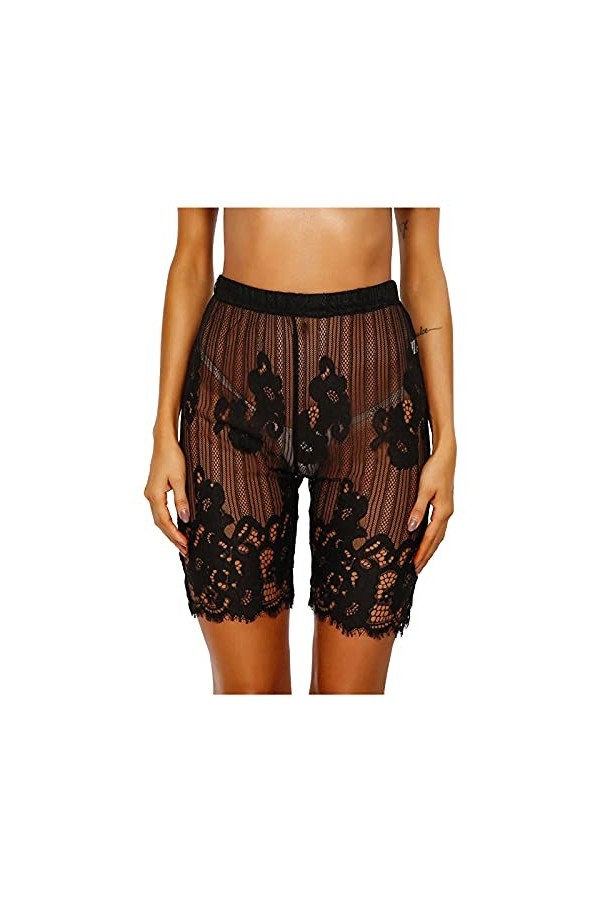 UOWEG Intérêt Fleur Sexy Dentelle modèle de Corps féminin Knickers récréatifs Combinaison Ouverte Sexy Black, S 