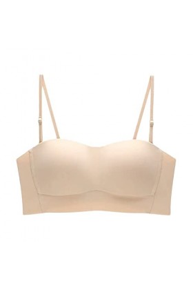 Zannycn Soutien-gorge dallaitement classique sans armatures pour femme - Maintien fort - Grande taille - Bustier, beige, 40