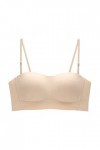 Zannycn Soutien-gorge dallaitement classique sans armatures pour femme - Maintien fort - Grande taille - Bustier, beige, 40