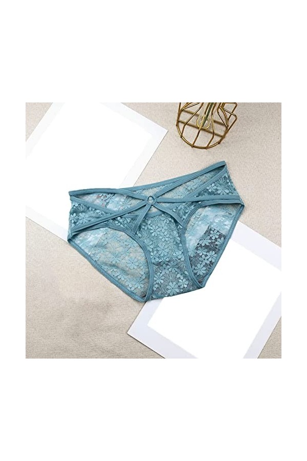 HELLORSOON String Ouvert Femme,Sexy Body Maille Transparente en Dentelle Body Lingerie Slip pour Femme