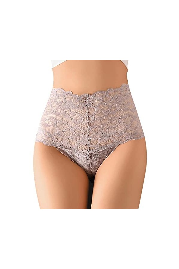 HELLORSOON Culotte Dentelle Femme,Sexy Body Transparence Subtile Chaud Robe Sexy Culotte Coton