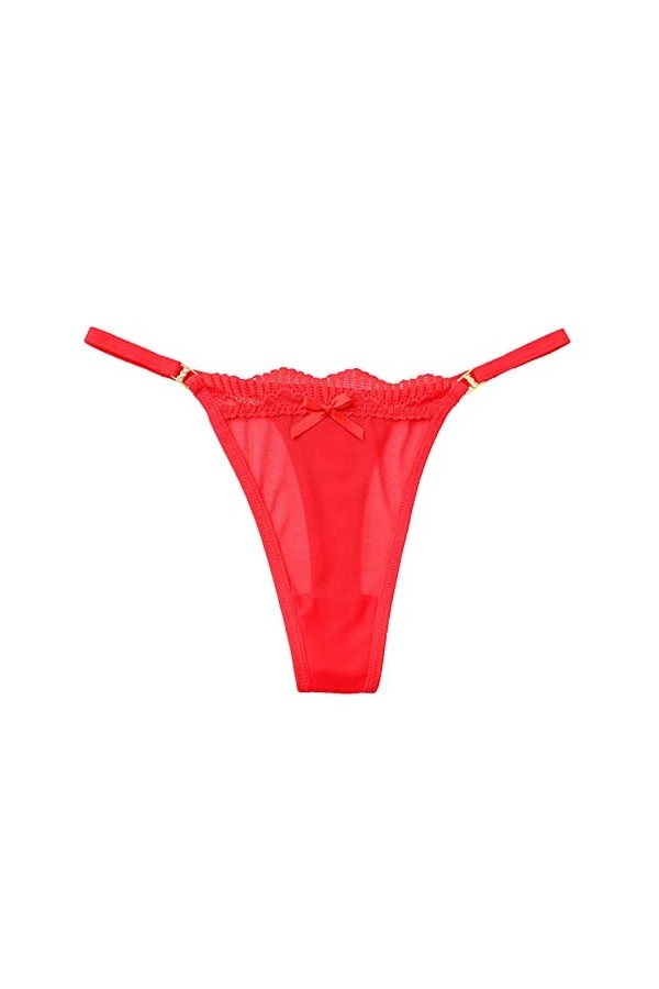 HELLORSOON String Ouvert Femme,Sexy Transparent Maille Transparente Romantique Nuisette Culotte Coton