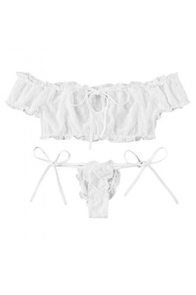 Zannycn Ensemble de lingerie sexy pour femme - Ensemble de lingerie sexy - Tenue sexuelle - Licol - Ensemble de sous-vêtement