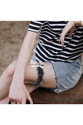 Theaque Lot de 2 jarretières extensibles en dentelle pour femme