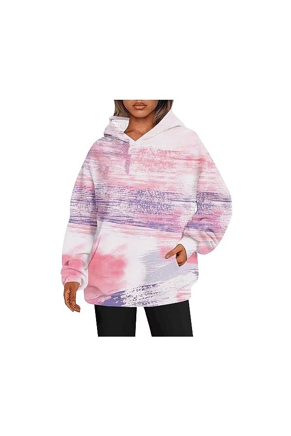 Gefomuofe Y2K Y2K Veste à capuche pour femme avec fermeture éclair pour lautomne et lhiver, D violet., L