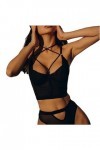 CUTeFiorino Tenues en Filet Femme Sexy Drôle Sous-Vêtements Femme Sexy Maille Noir Transparent Soutien-Gorge Sous-Vêtements S