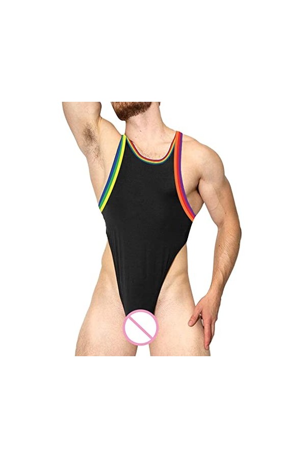 FGUUTYM Klein String Femme Homme Coloré Imprimé Chaîne en T Combinaison Homme, Camouflage, XXL