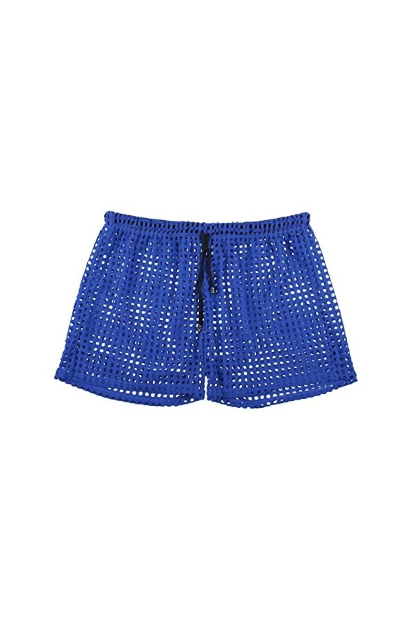 FGUUTYM Man G String Mens Fashion Mens Interest Hollow Sexy Mesh Pantalon Mode Loisirs, bleu foncé, S