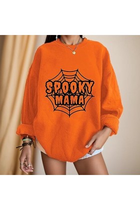 Gefomuofe Pull pour femme - Col rond - Manches longues - Imprimé 3D - Manches longues - Col rond - Décontracté - Haut dété -