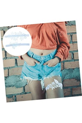 Abaodam 1 Jeu Anneau De Jarretière Jarretelles De Mariée en Satin Jarretelles pour Le Bal Garderie Porte-Jarretelles Mariée J