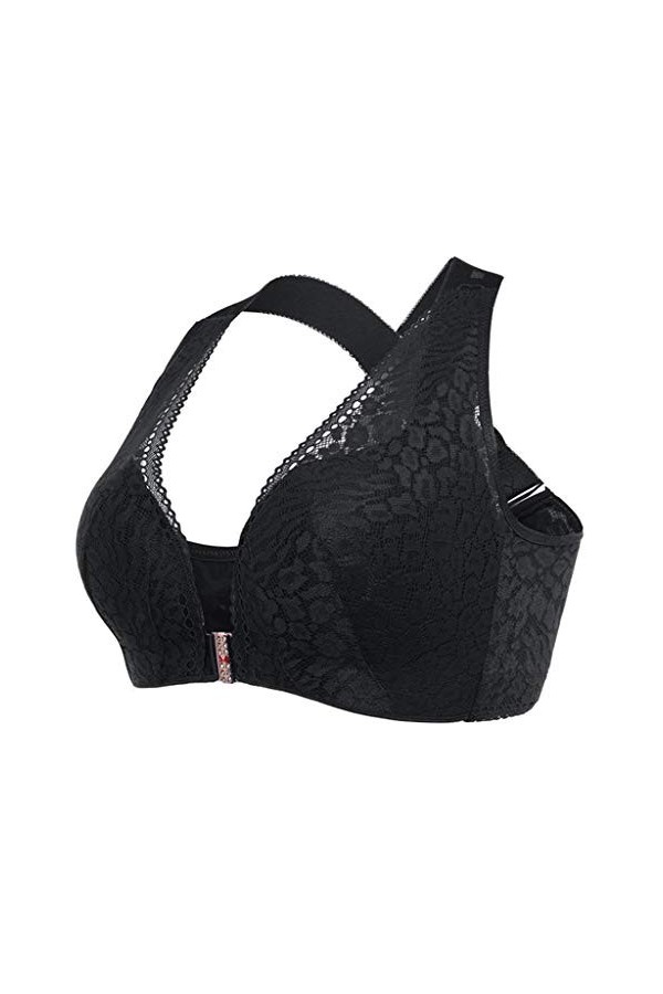 Ensemble Lingerie Robuste Soutien-Gorge de Levage de Posture Extra-élastique avec Fermeture à lavant pour Femmes Lingerie Se