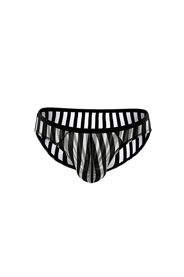 Générique Boxer Homme String Dentelle pour Homme Slips pour Hommes Sexy Interstrip Culotte Respirante Slip rayé en Maille Tra