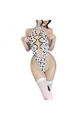Temptshow Costume de vache sexy pour femme - Lingerie exotique mignonne - Bikini - Lingerie japonaise bodysuit1 