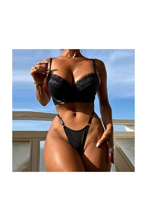 BIBOKAOKE Lingerie Femme Sexy Ensemble Sexy Hot Nuisette Push-Up sous-Vêtements Couleur Sexy Hot Chaude Teddy Sexy Femmes Sen
