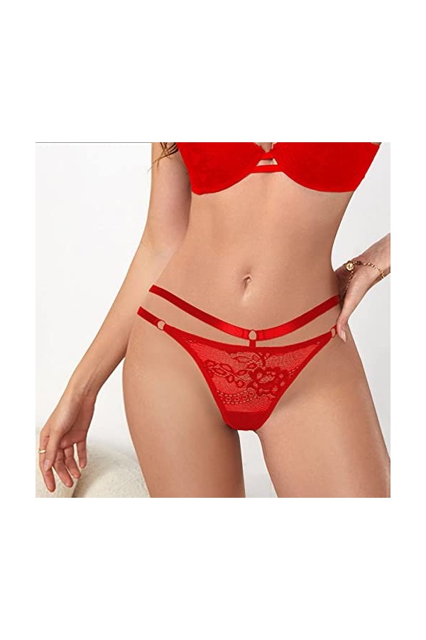 HELLORSOON String Ficelle Femme,Sexy Féminin Maille Transparente Échancré Robe Sexy Culotte Dentelle