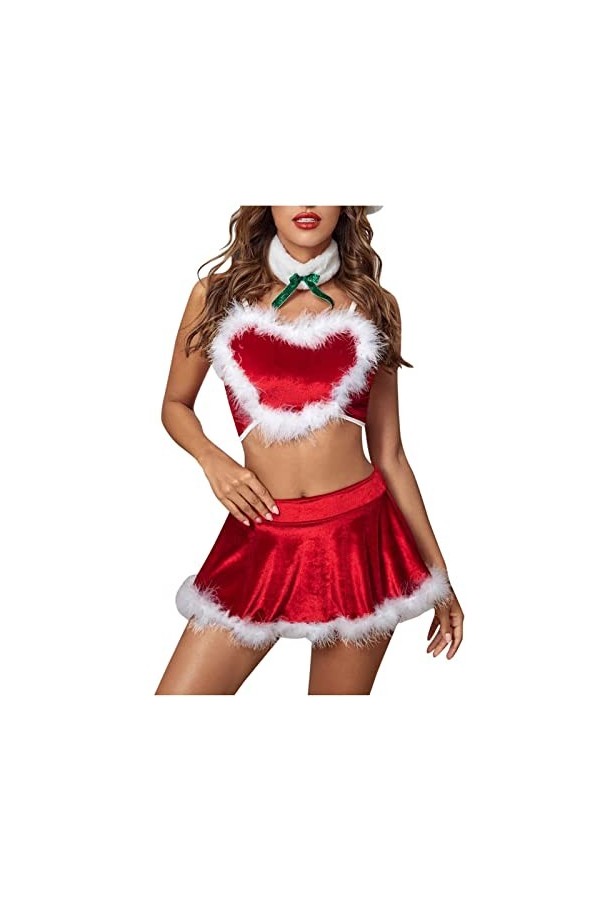 Générique Robe de Noël Femme Sexy Lingerie Coquine Combinaison Femme Sexy Lingerie Femme Classe Costumes Sexy Femme Tenu Sexy