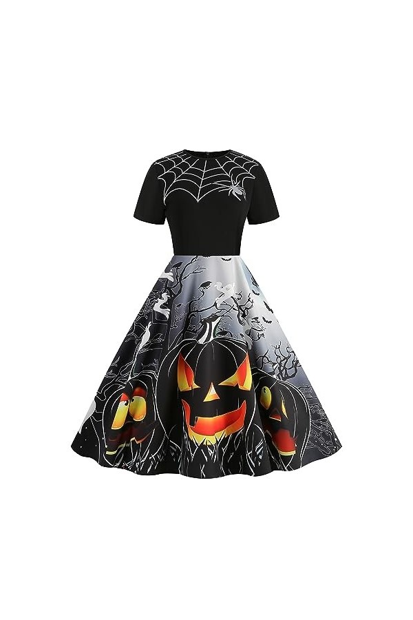 iOoppek Robe noire à manches longues et sexy - En lin - Pour femme, 3-Noir., XL