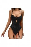 liaddkv Lenceria Extreme Sexy Lingerie New Luxury Sexs Noir Femme Sexy Jarretière Lingerie Sex Soutien-gorge et Culotte Ensem