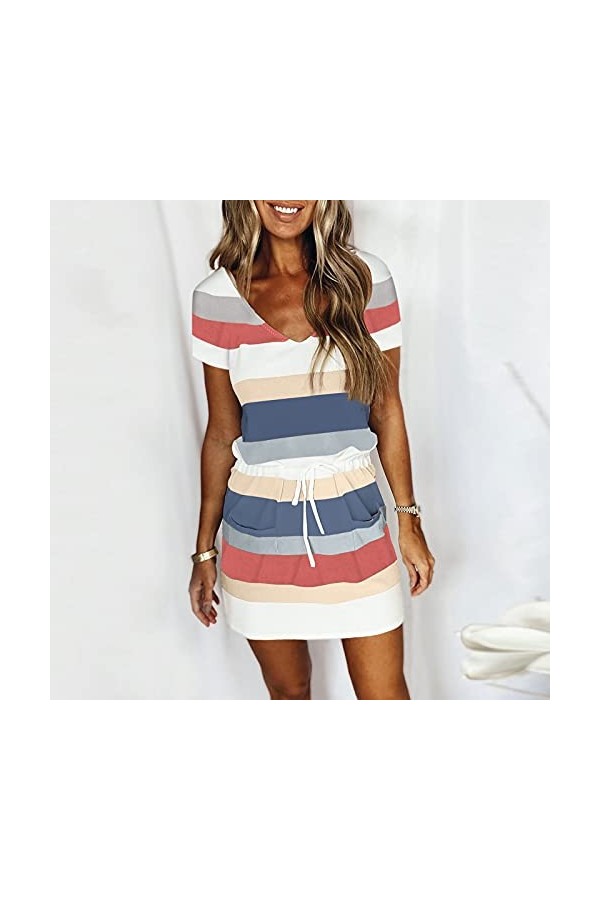 Mini Jupe Courte Sexy Transparente Rouge Casual Loose Vest Dress Polyester Parfait pour Les Jours dété à Venir Party Young P