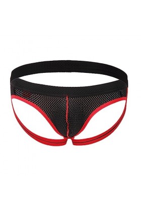 MACIUM Jockstrap Homme Sexy sous-vêtement Taille Basse sans Couture String pour Homme sans Couture,Noir,S