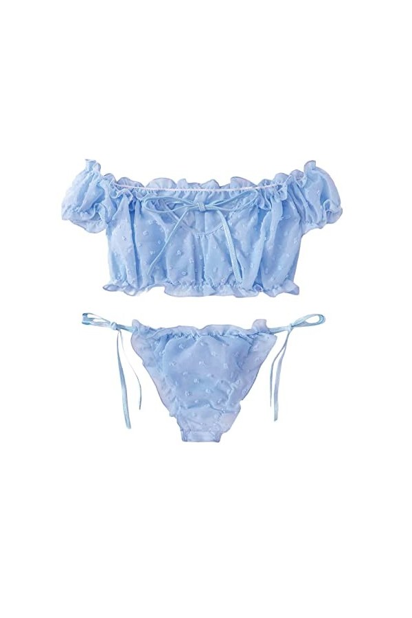 Zannycn Ensemble de lingerie sexy pour femme - Ensemble de lingerie sexy - Tenue sexuelle - Licol - Ensemble de sous-vêtement