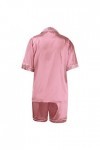 Pyjama Femme Satin Ensemble de Pyjama Chemise De Nuit Sexy Chic Eté Deux pièces vêtement de Nuit De Soie Boutonnée Deux pour 