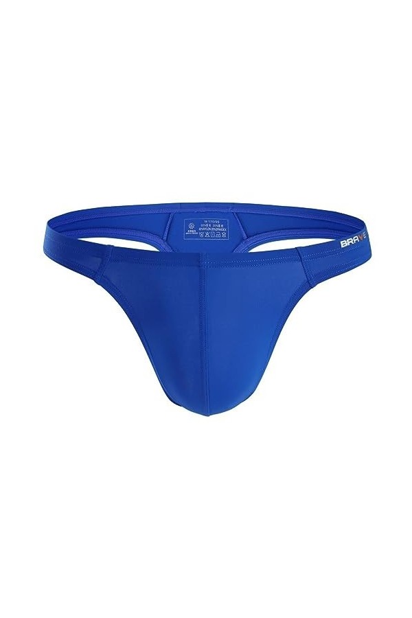 MACIUM Mankini Borat Thong pour Homme sous-vêtements pour Hommes Sexy Ice Silk String sous-vêtements Taille Basse Maillot De 