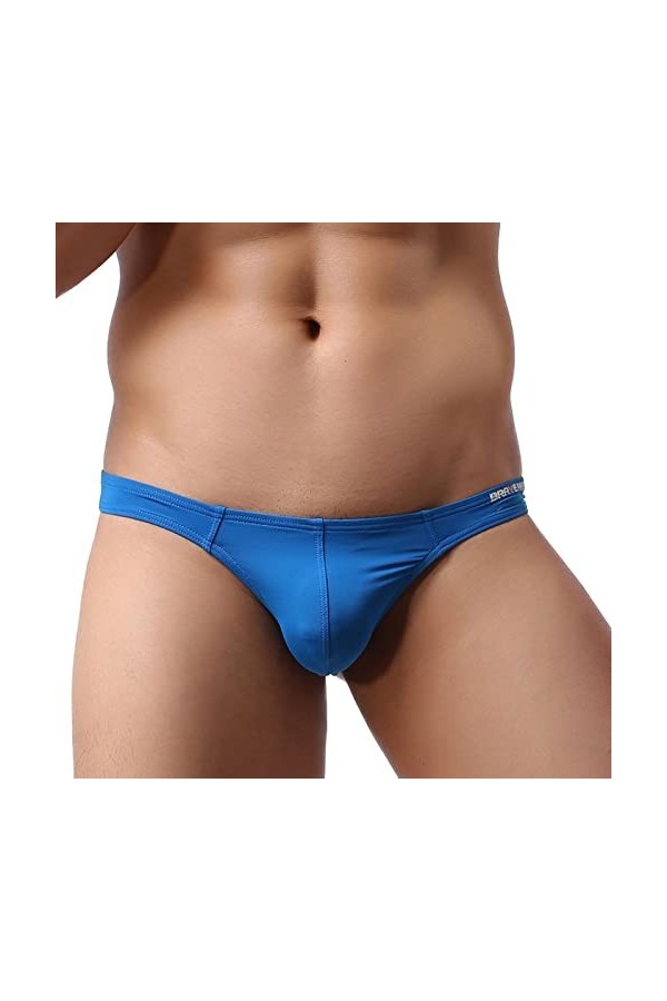 MACIUM Mankini Borat Thong pour Homme sous-vêtements pour Hommes Sexy Ice Silk String sous-vêtements Taille Basse Maillot De 