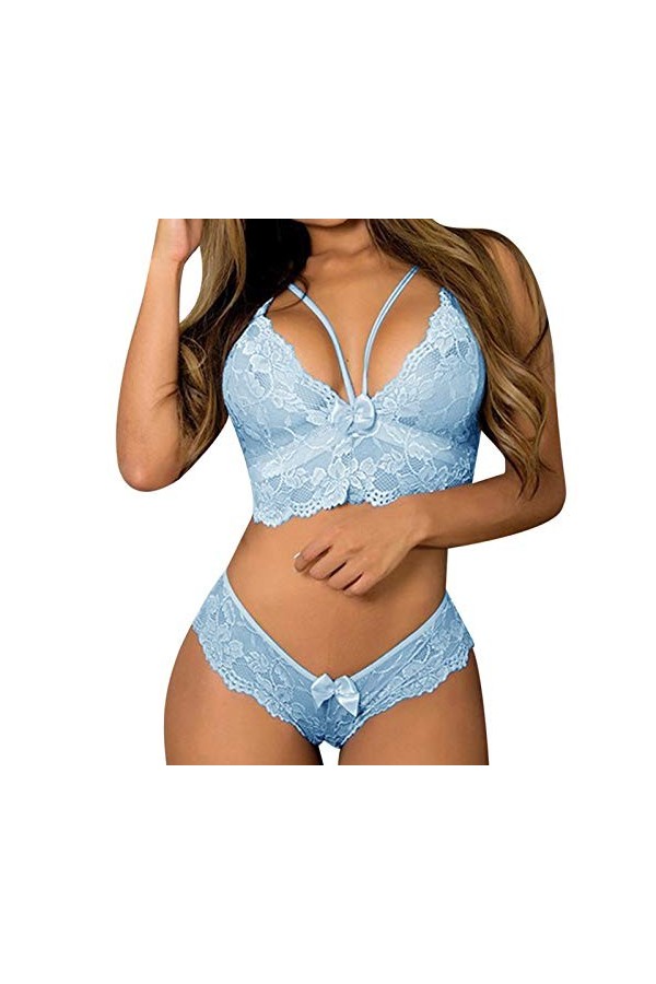 Lingerie Sexy Femme Grande Taille sous-VêTements Amusants pour Femme Sexy Dentelle Maille Voir à Travers Les sous-VêTements N