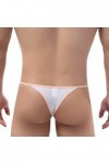 Faringoto String latéral détachable pour homme - Pantalon de bikini gay - Confortable et sexy - Slip U, blanc, L
