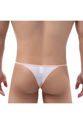 Faringoto String latéral détachable pour homme - Pantalon de bikini gay - Confortable et sexy - Slip U, blanc, L