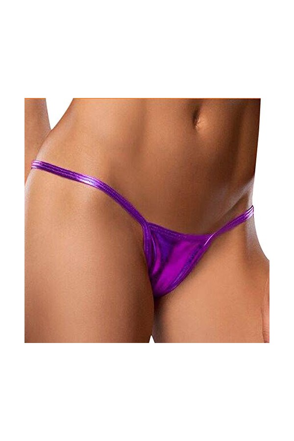 Robe de lingerie en cuir verni pour femme, effet mouillé, string taille basse, fausse fourrure, sexe coquin, lingerie sexy po