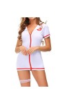 Costume Femmes Lingerie Infirmière Uniforme Cosplay Set Tenue Moulante Grande Taille Infirmiere