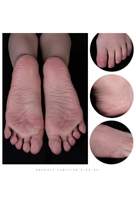 oiakus Pied De Mannequin, 1 Paire De Pieds De Mannequin Femme Grandeur Nature en Silicone, Modèle De Jambe Sexy 100% Réel 4D 