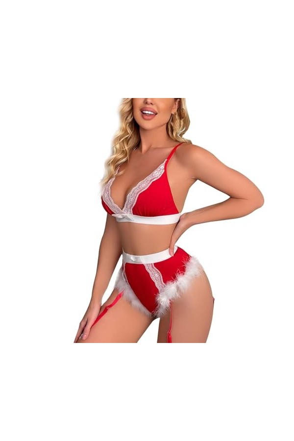 Bluelucon Lingerie sexy pour femme pour ensemble sexy en dentelle nuisette sexy body femme body sexy ouvert nuisette femme se