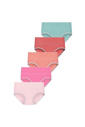 Culottes Femme Taille Haute Pantalons Triangle Stretch String Elasticité Slips en Pur Coton et Soie Sexy de Absorbante Menstr