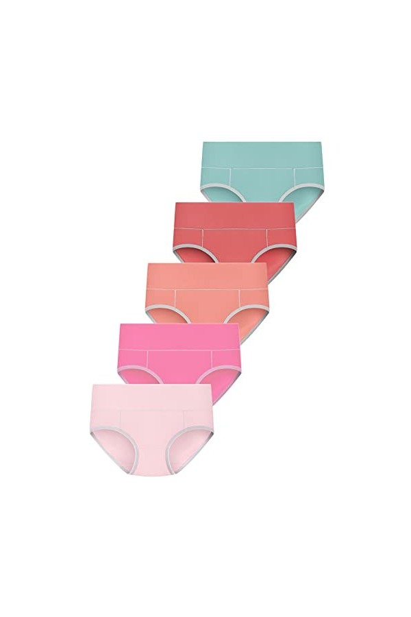 Culottes Femme Taille Haute Pantalons Triangle Stretch String Elasticité Slips en Pur Coton et Soie Sexy de Absorbante Menstr