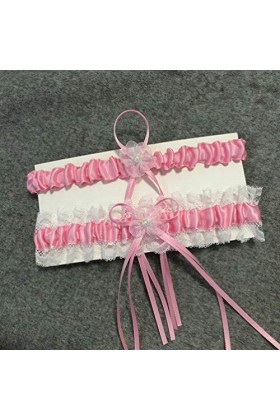 Amosfun Jarretière de mariage en dentelle élastique vintage - Jarretière de cuisse - Décoration pour fête de fiançailles, mar