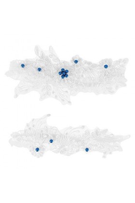 ifundom 1 Paire Jarretière En Dentelle Jarretière De Mariage Strass Jarretière De Mariée Extensible Cuisse Dentelle Ceinture 