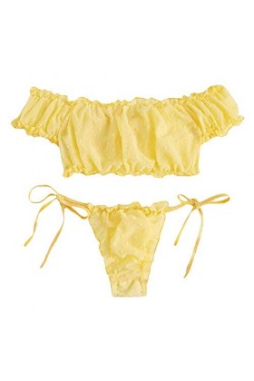 Zannycn Ensemble de lingerie sexy pour femme - Ensemble de lingerie sexy - Tenue sexuelle - Licol - Ensemble de sous-vêtement