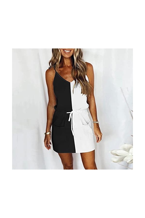 Robe Portefeuille Midi Décontractée Strap Open Back Sexy Print DressImitation Cotton Pull Framework il y a Une Corde Autour d