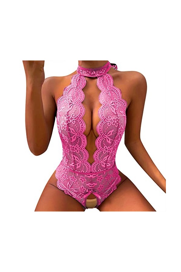 Lingerie Sexy Femme Grande Taille Nuisette Sexy pour Femme Grande Taille en Dentelle Bandage Lingerie Sexy sous-VêTements Mod