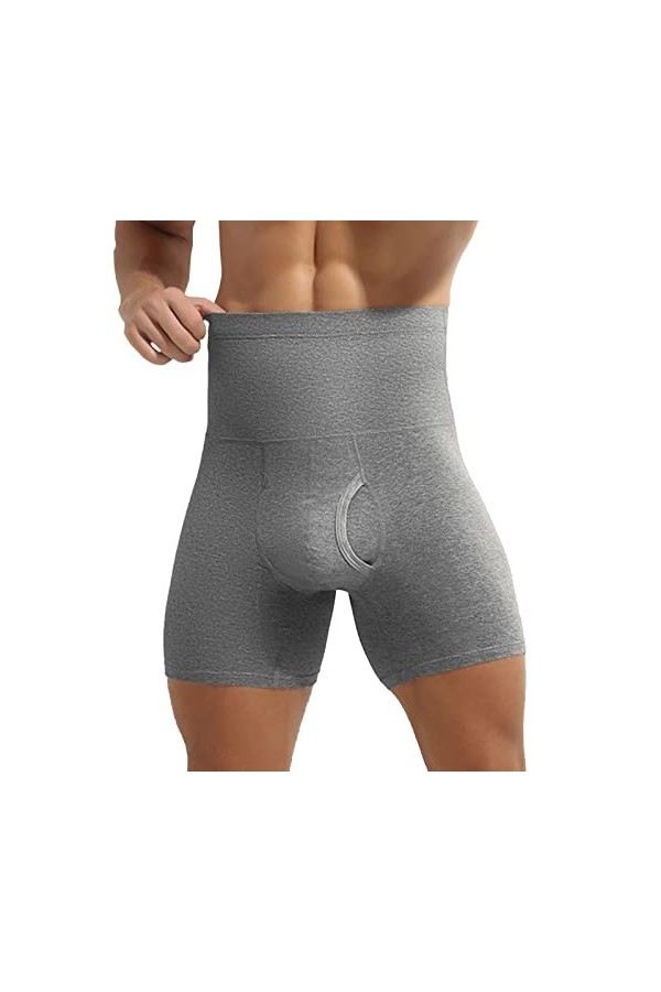 Knickers Ride Up Sous-vêtement sexy pour homme Protection contre le froid, gris foncé, XXXXL