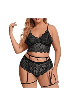 MODSGUE Ensembles de lingerie pour femmes Perspective en dentelle Lingerie sexy Soutien-gorge érotique et culottes Cosplay Br