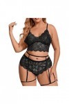 MODSGUE Ensembles de lingerie pour femmes Perspective en dentelle Lingerie sexy Soutien-gorge érotique et culottes Cosplay Br