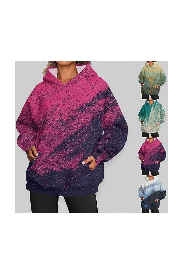 Gefomuofe Y2K Y2K Veste à capuche pour femme avec fermeture éclair pour lautomne et lhiver, E jaune., XL